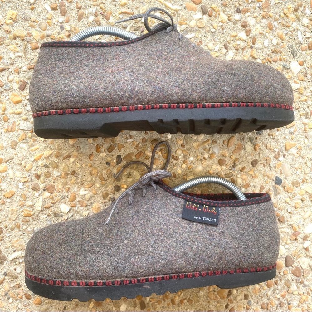 Wild n Wooly by Stegmann Pure Wool Lace Up Shoes Size 7